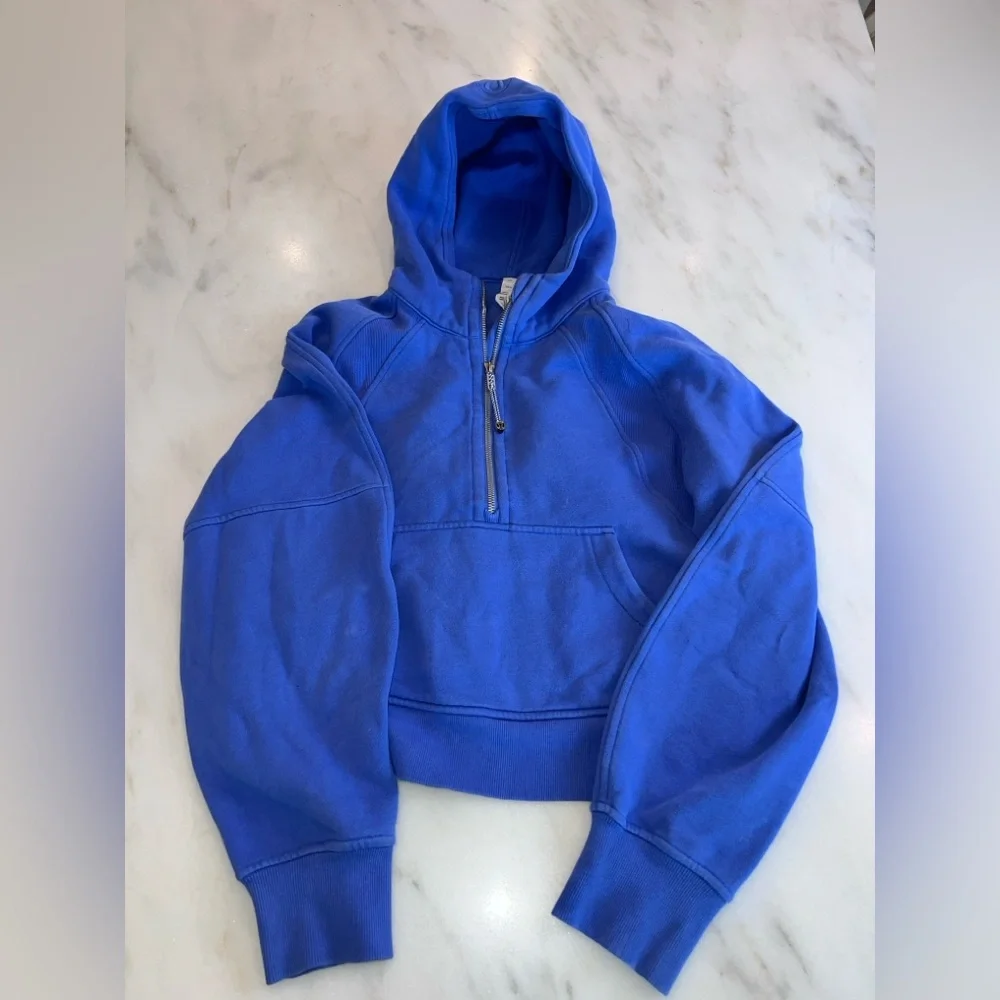 Lululemon athletica Scuba Oversized Half-Zip Hoodie Wild Indigo blue  Size XS/S - Picture 2 of 9